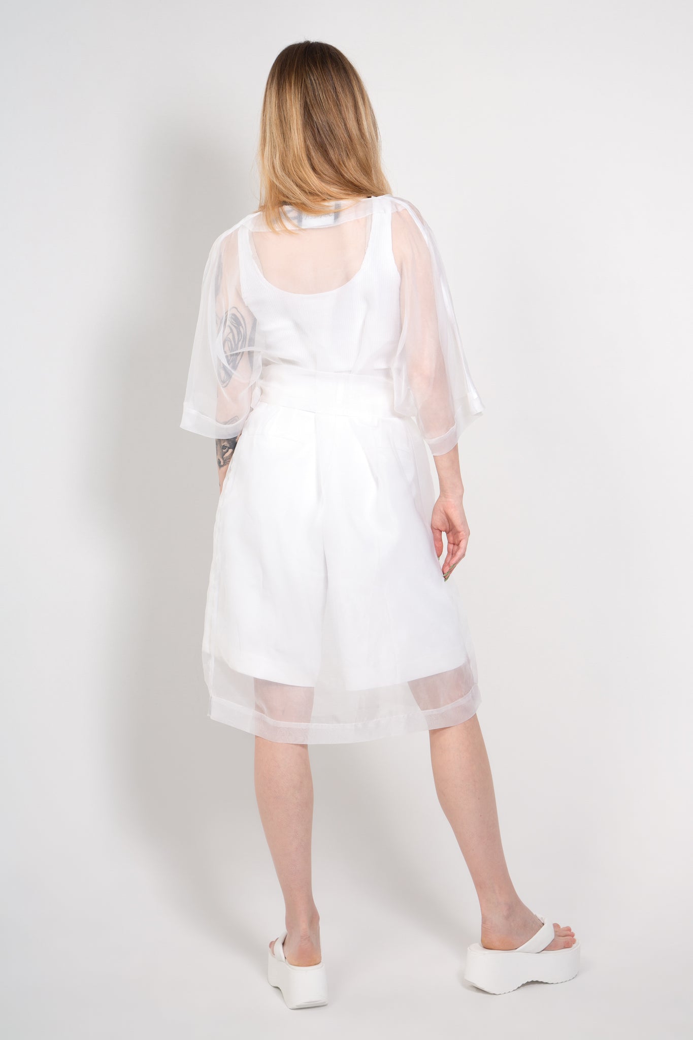 ANTHEA - Long Silk Kimono Innocent White