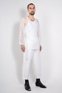 ALINE - Short Silk Kimono Innocent White