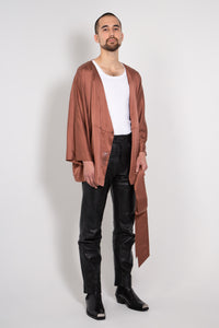 AZALEA - Short Silk Kimono Copper