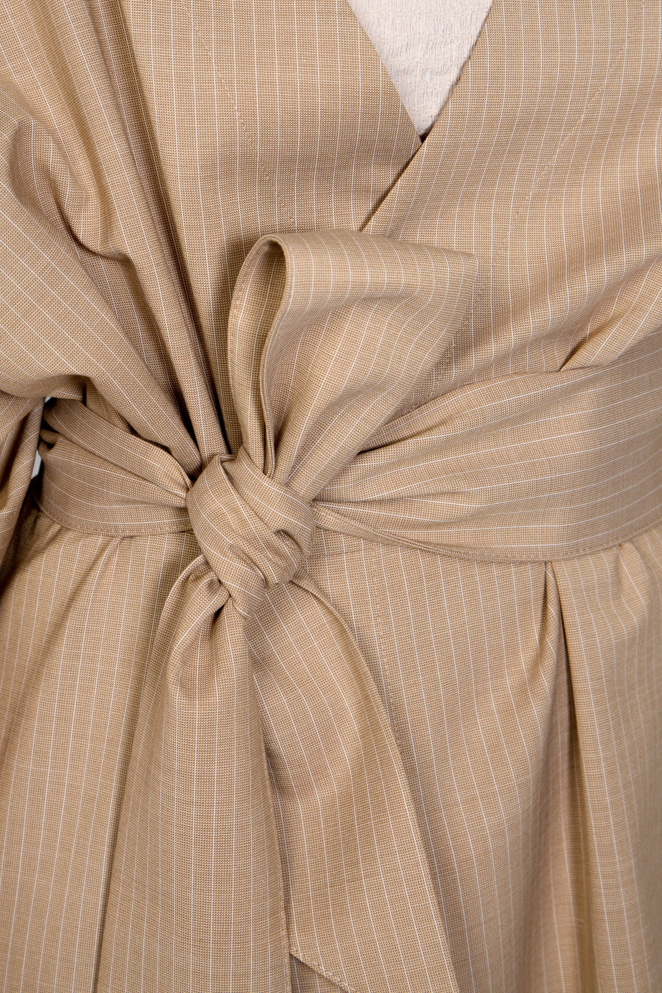 ARI - Long Kimono Striped Beige